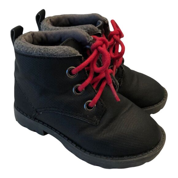 Crazy 8 Toddler Shoes Boy Size 5 Black Ankle Boots - Picture 2 of 11